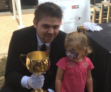 brad-guarding-melbourne-cup-trophy-2